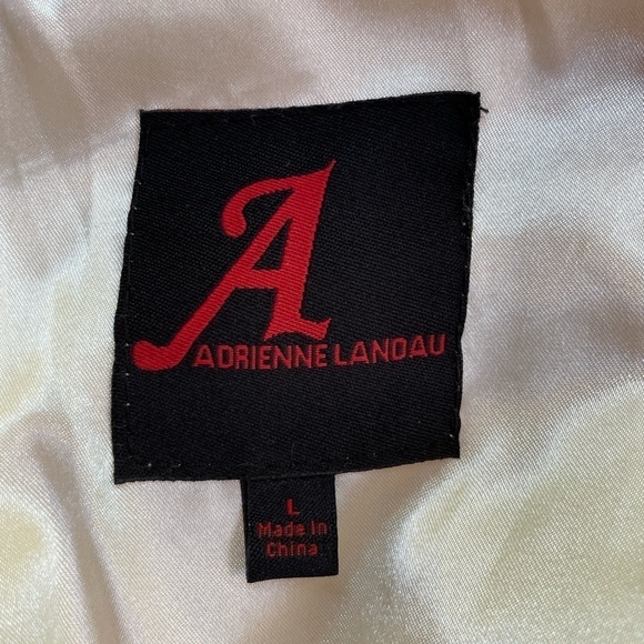 Adrienne Landau Faux Fur‎ Vest Cream Size Large - Picture 10 of 11